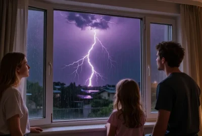 fenêtre ouverte orage