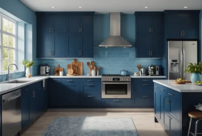 peinture bleu pour cuisine