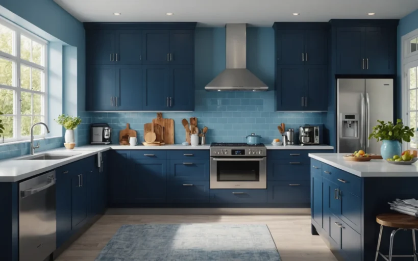 peinture bleu pour cuisine