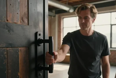 poignée de porte noire