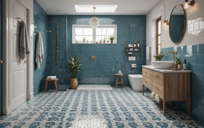 carrelage dans une salle de bain