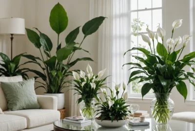 plantes à fleurs blanches