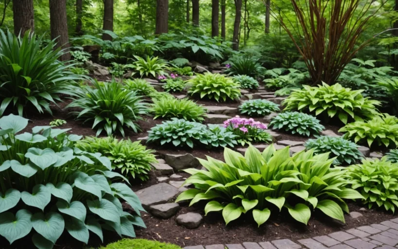 plantes pour jardin de rocaille ombragé