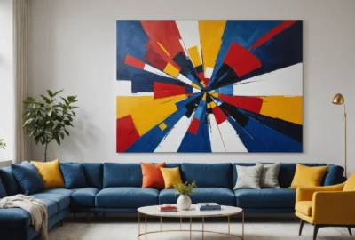 Tableau abstrait : déco originale moderne intérieur