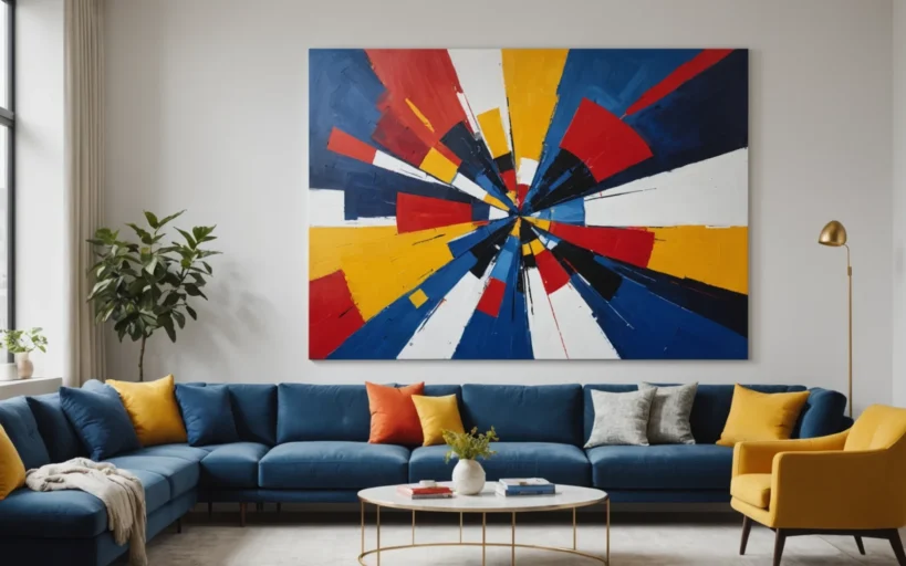 Tableau abstrait : déco originale moderne intérieur