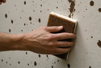 taches brunes sur le mur