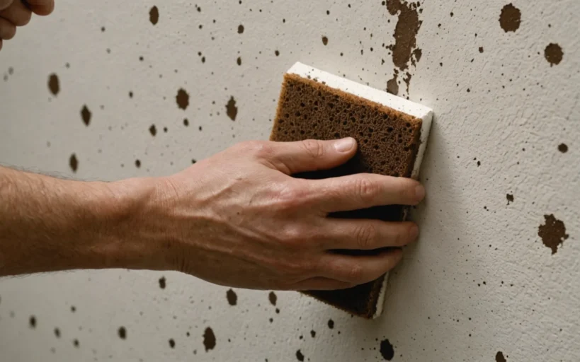 taches brunes sur le mur