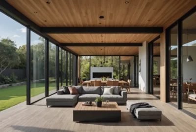 veranda avec mur plein