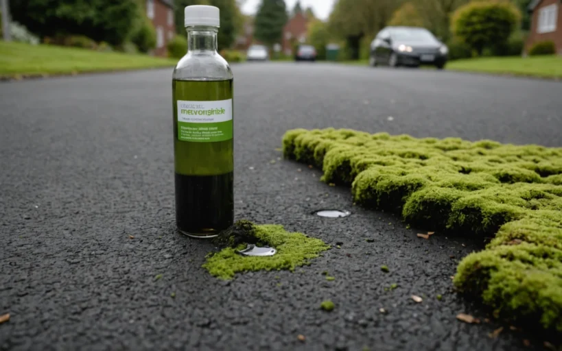 vinaigre blanc sur goudron